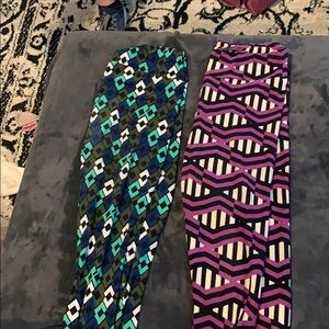 Lularoe TC - Pattered leggings - lot of 2